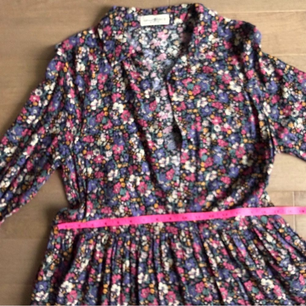 NATURAL LIFE Black Floral Tiered Long-Sleeve Maxi Dress - Picture 6 of 6